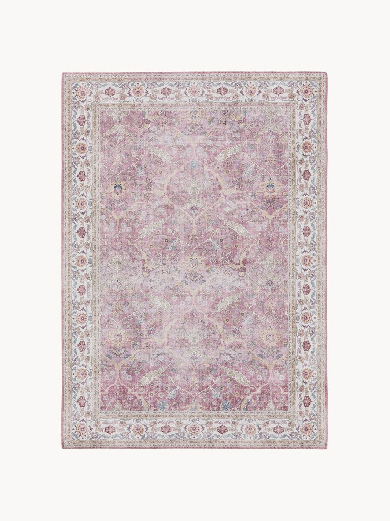Tapete de pelo curto com padrão ornamental Laury