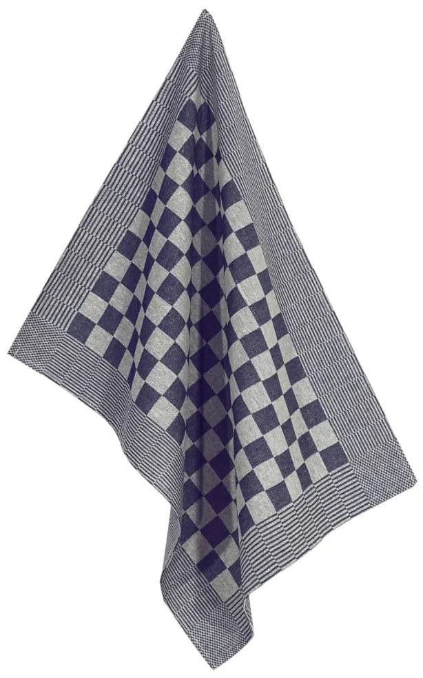 Panos de cozinha 50 pcs 50x70 cm algodão azul e branco