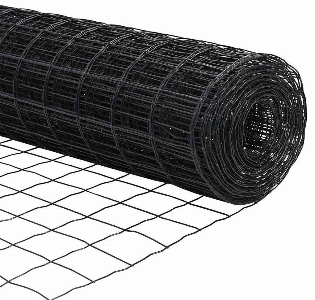 Cerca Euro com 13 postes, 0,4 x 50m, em aço galvanizado cinza