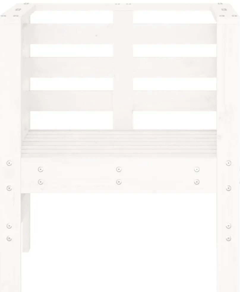 Cadeiras de jardim 2 pcs 61,5x53x71 cm pinho maciço branco