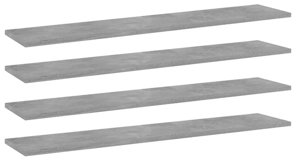 vidaXL Prateleiras estante 4pcs 100x20x1,5cm contrap. cinzento cimento
