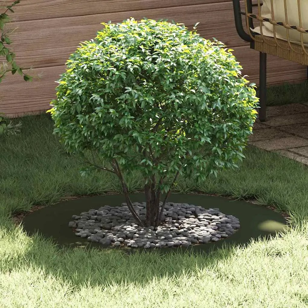 vidaXL adequado para Anel de Árvore Plano Verde-oliva Ø50 / 80 cm Aço