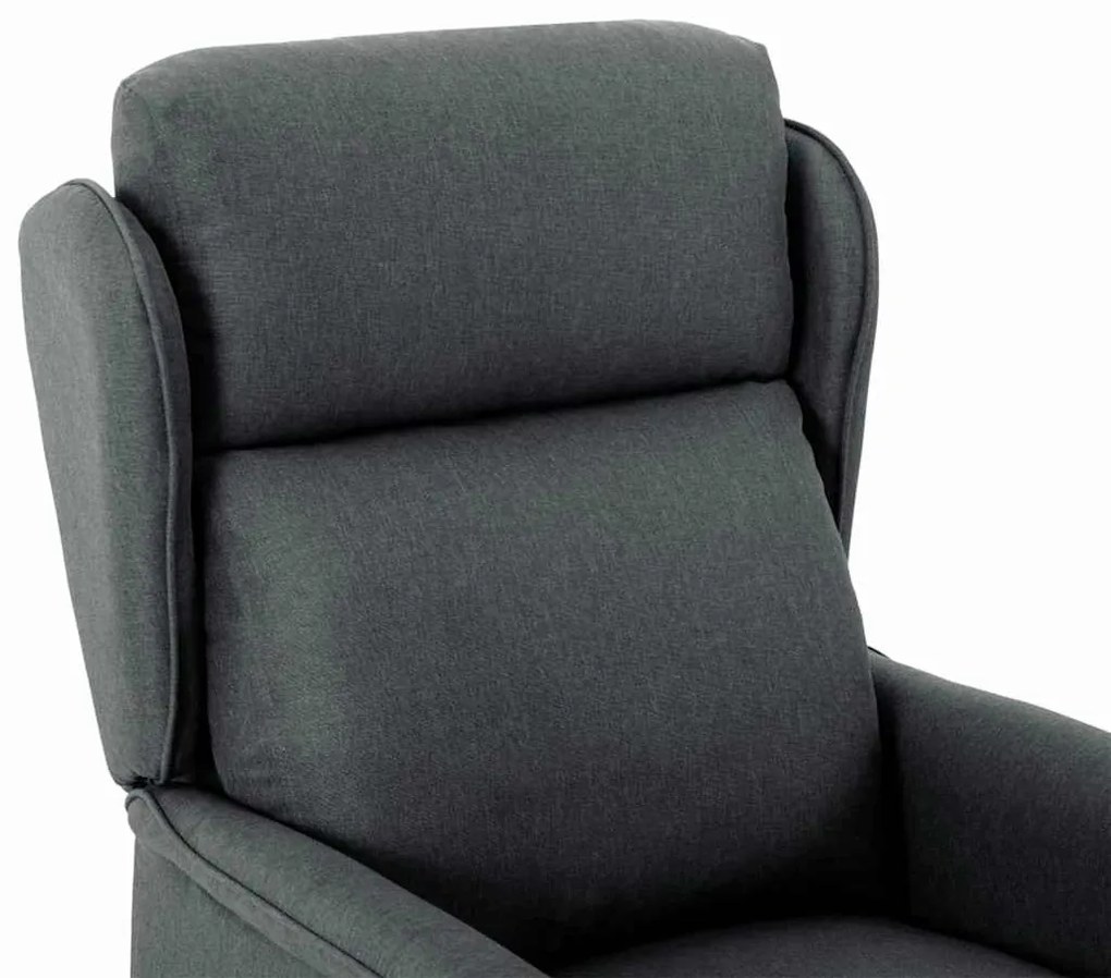 Cadeira de Massagem Cinza Escuro Tecido