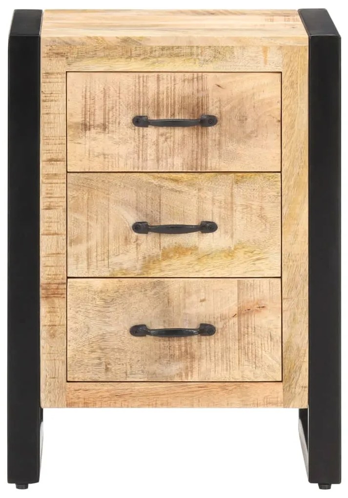 Mesa de cabeceira 40x35x55 cm madeira de mangueira maciça