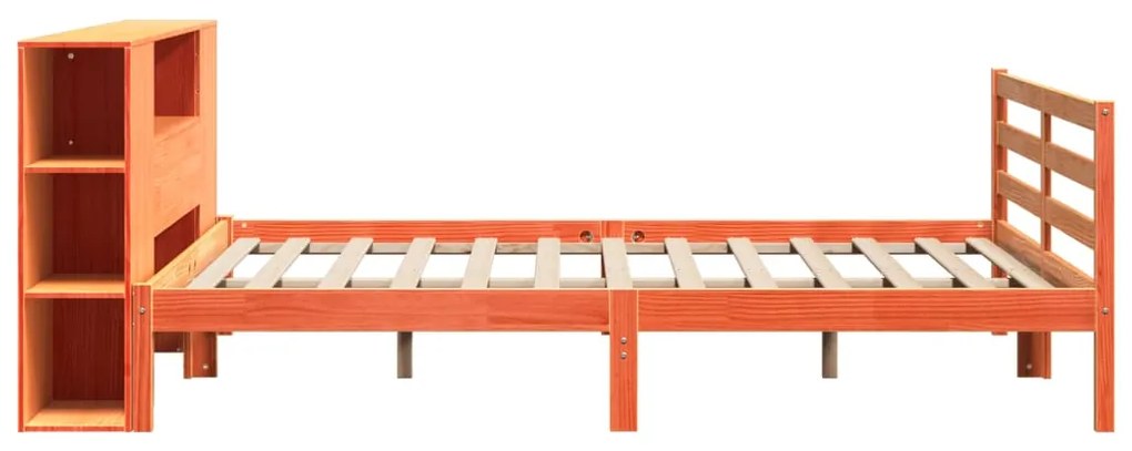 Cama com estante sem colchão 200x200 cm pinho maciço