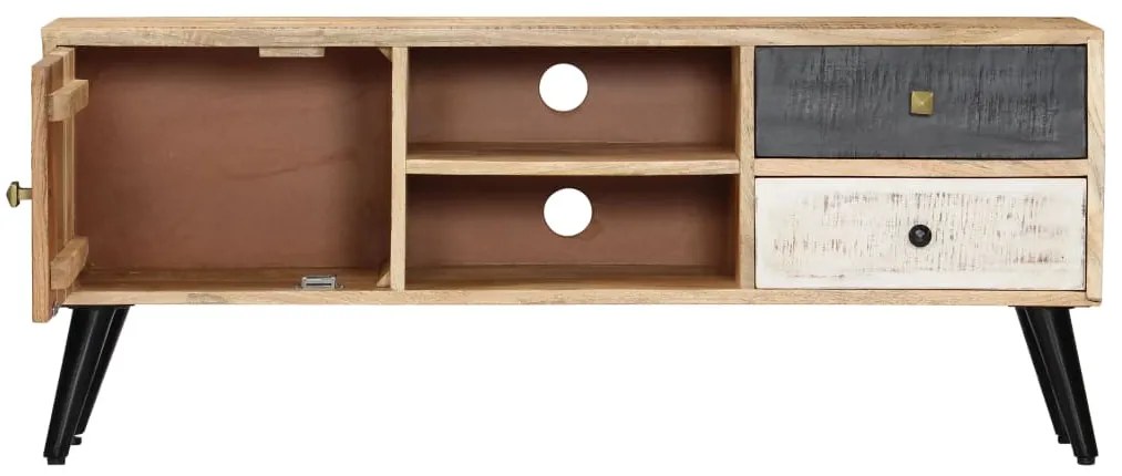 Móvel de TV 115x30x47 cm madeira de mangueira maciça