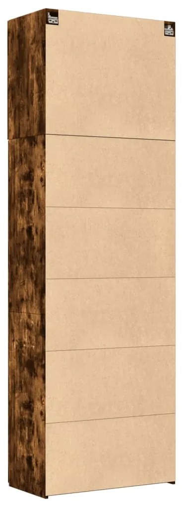Armário alto 80x42,5x249cm derivados de madeira carvalho fumado