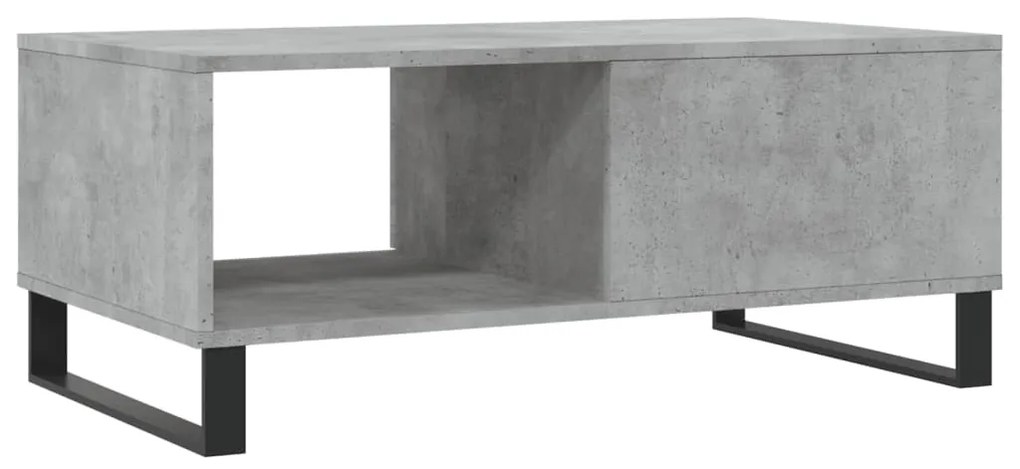 Mesa de centro 90x50x36,5 cm derivados madeira cinzento cimento