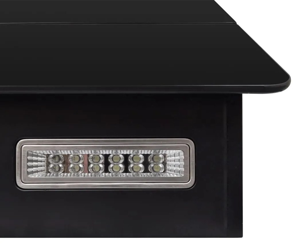 vidXL Exaustor com ecrã 600 mm vidro temperado preto