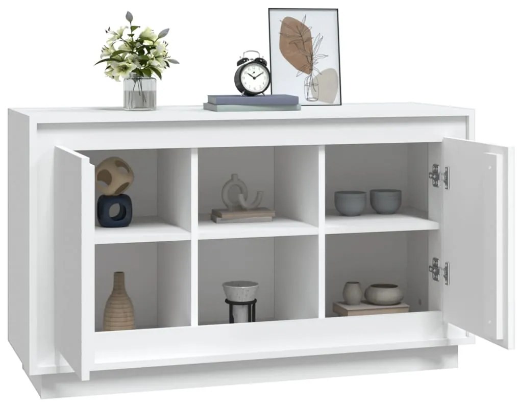 Aparador 102x35x60 cm derivados de madeira branco