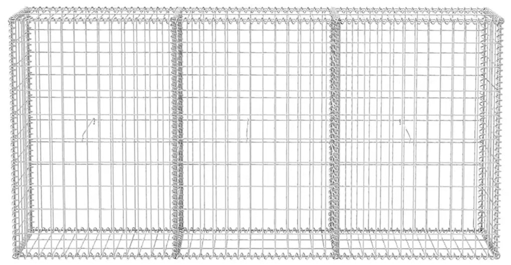 Cesto gabião aço galvanizado 200x30x100 cm