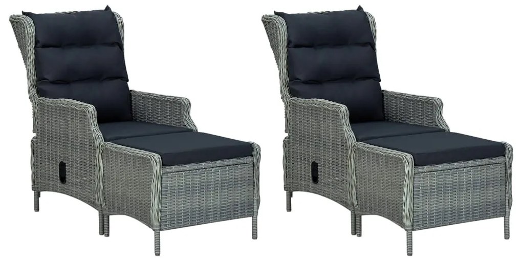 5 pcs conjunto de jantar para jardim cinzento-claro