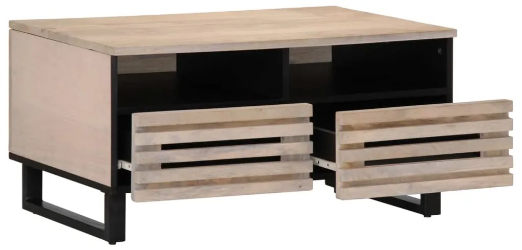 Mesa de centro 80x55x40 cm madeira de mangueira maciça