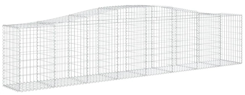 Cestos gabião arqueados 9 pcs 400x50x80/100cm ferro galvanizado