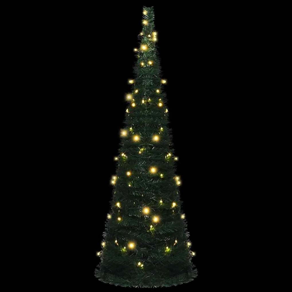 Árvore Natal pop-up artificial pré-iluminada 180 cm verde