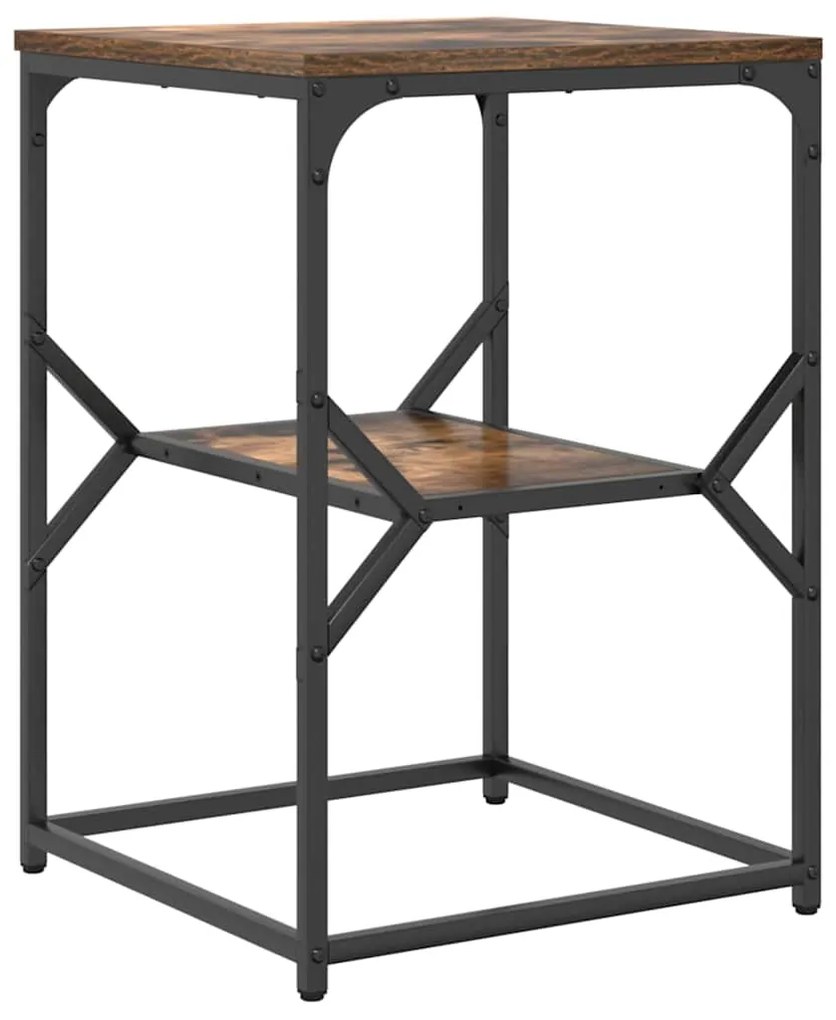 Mesa Lateral vidaXL Carvalho Defumado 41x40x60 cm Madeira Engenharia