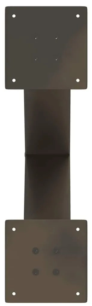 Pés para mesa de centro em formato de X, 2 peças, aço natural, 50x(42-