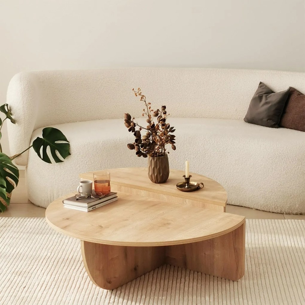 Mesa de Centro Podium – Carvalho Safira – 90x30x60 cm / 85x35x30 cm
