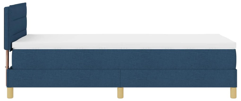 Cama Box Spring com Colchão Azul 80x200 cm Tecido
