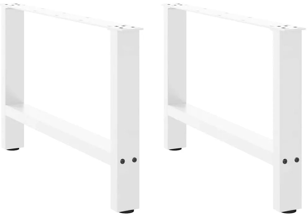 vidaXL Pés para mesa de centro , brancos, 2 peças, 70x (42-43) cm, aço