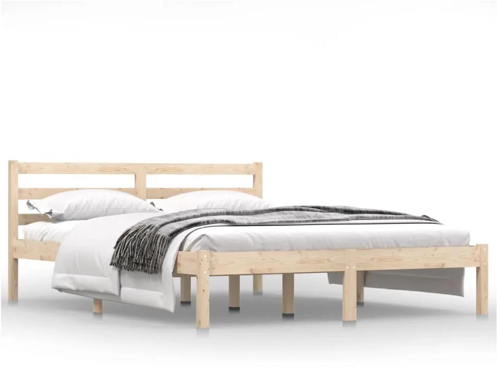 Estrutura de cama 140x190 cm pinho maciço