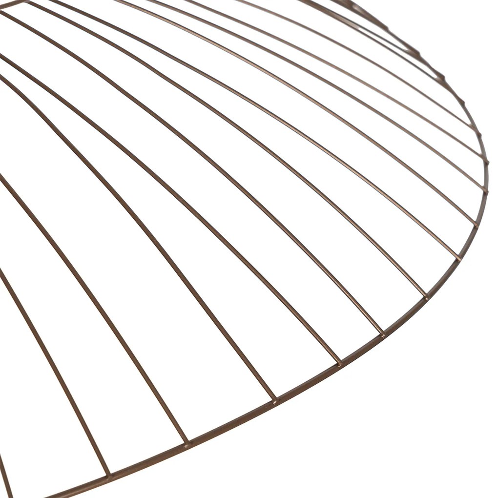 Candeeiro suspenso inteligente bronze escuro com abajur duplo incluindo Wifi G95 - Pua