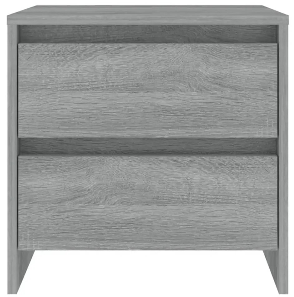 Mesas de cabeceira 2 pcs 45x34,5x44,5 cm aglom. sonoma cinzento