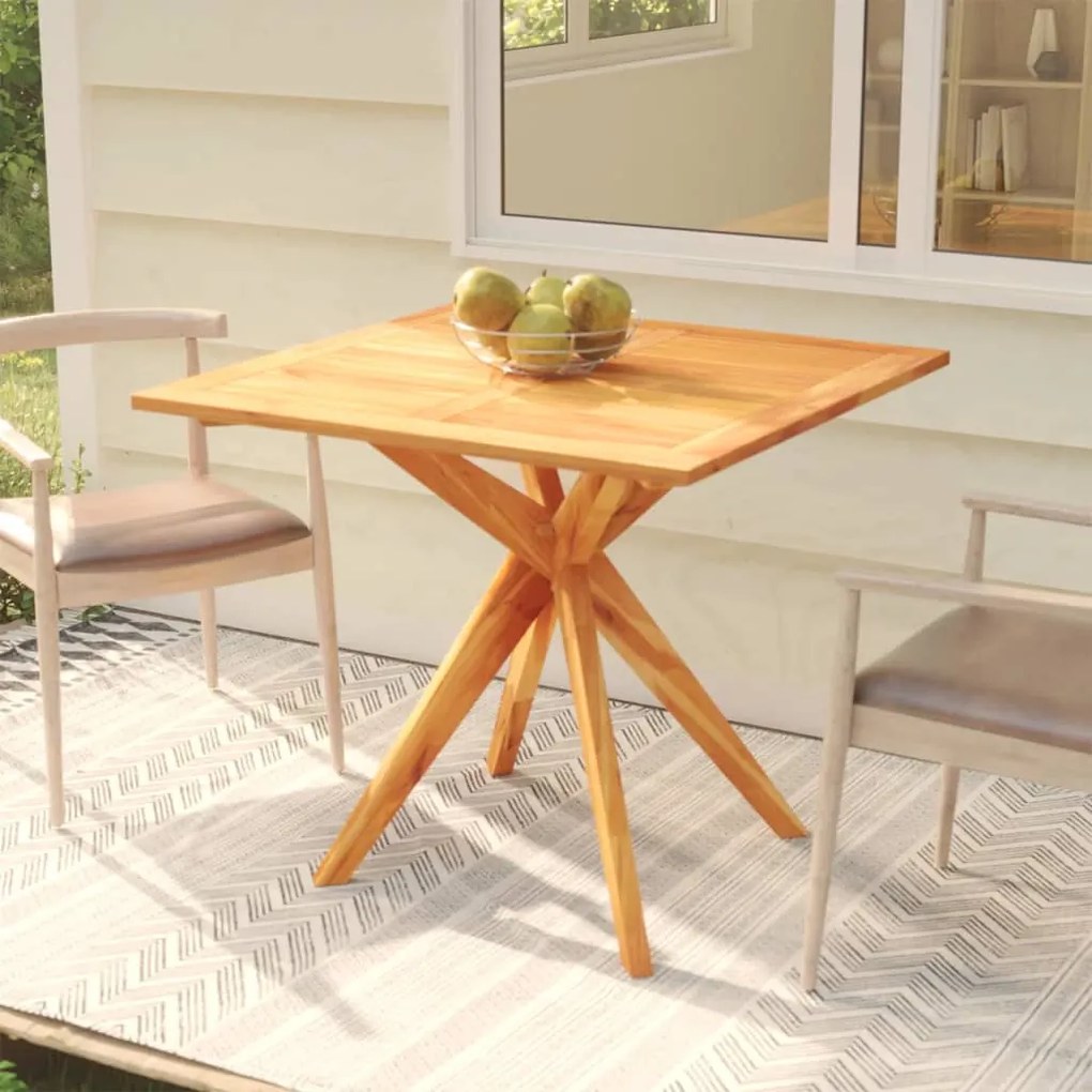 vidaXL Mesa de jardim 85x85x75 cm madeira de acácia maciça