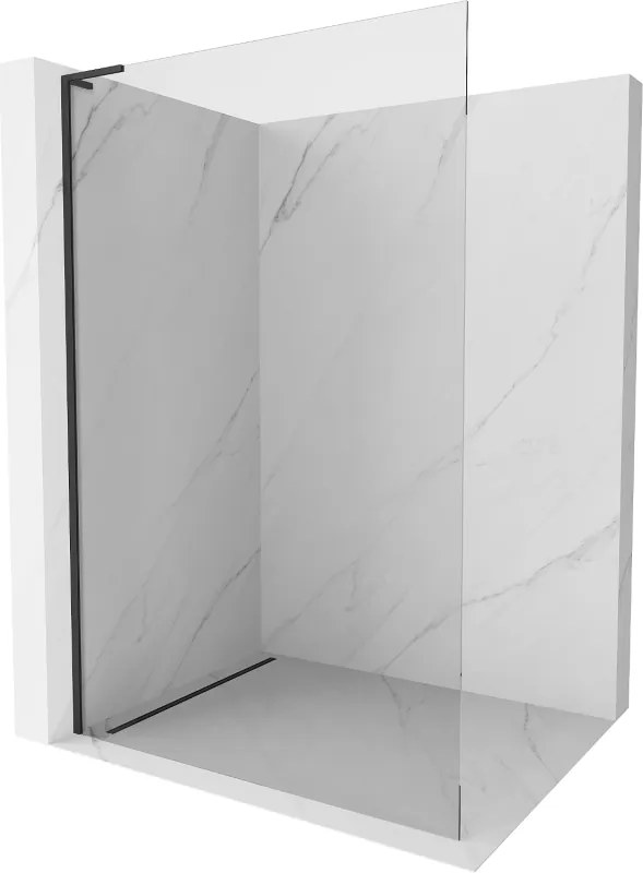 Mexen Kioto L parede de duche Walk-in 110 x 200 cm, transparente, preta - 800-110-103-70-00