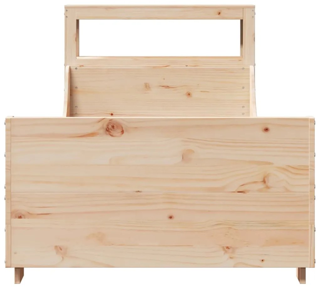 Cama sem colchão 75x190 cm madeira de pinho maciça