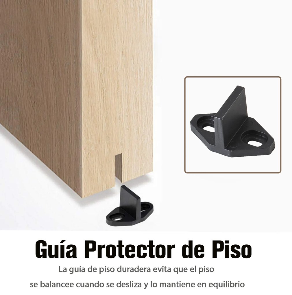 Kit de acessórios para porta deslizante Porta de montagem Conjunto de peças de metal Trilhos de rolo de aço carbono
