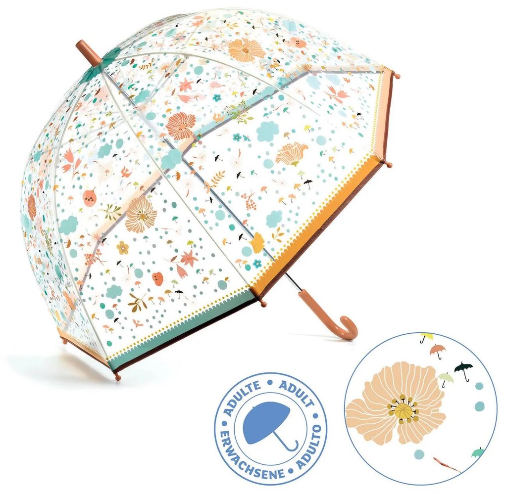 Guarda-chuva para adulto, Flores Pequenas, da DJECO rosa