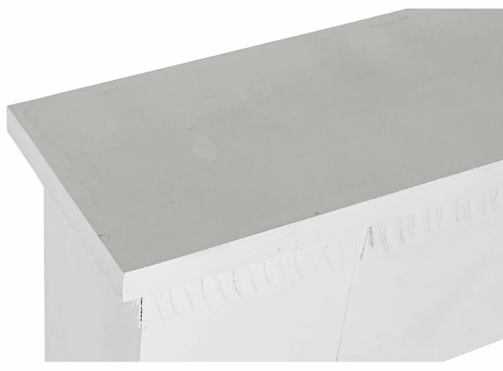 Frente de lareira DKD Home Decor 110 x 23 x 110 cm Abeto Madeira Alumínio
