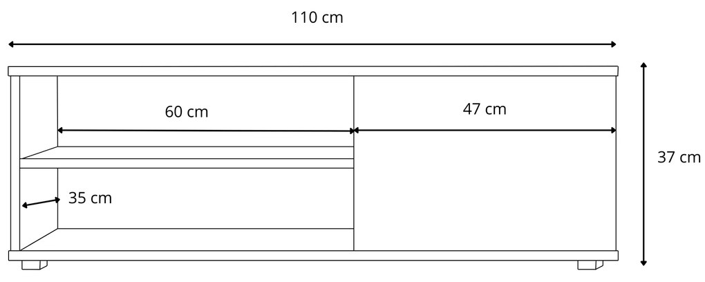Armário para TV 110 cm - Branco