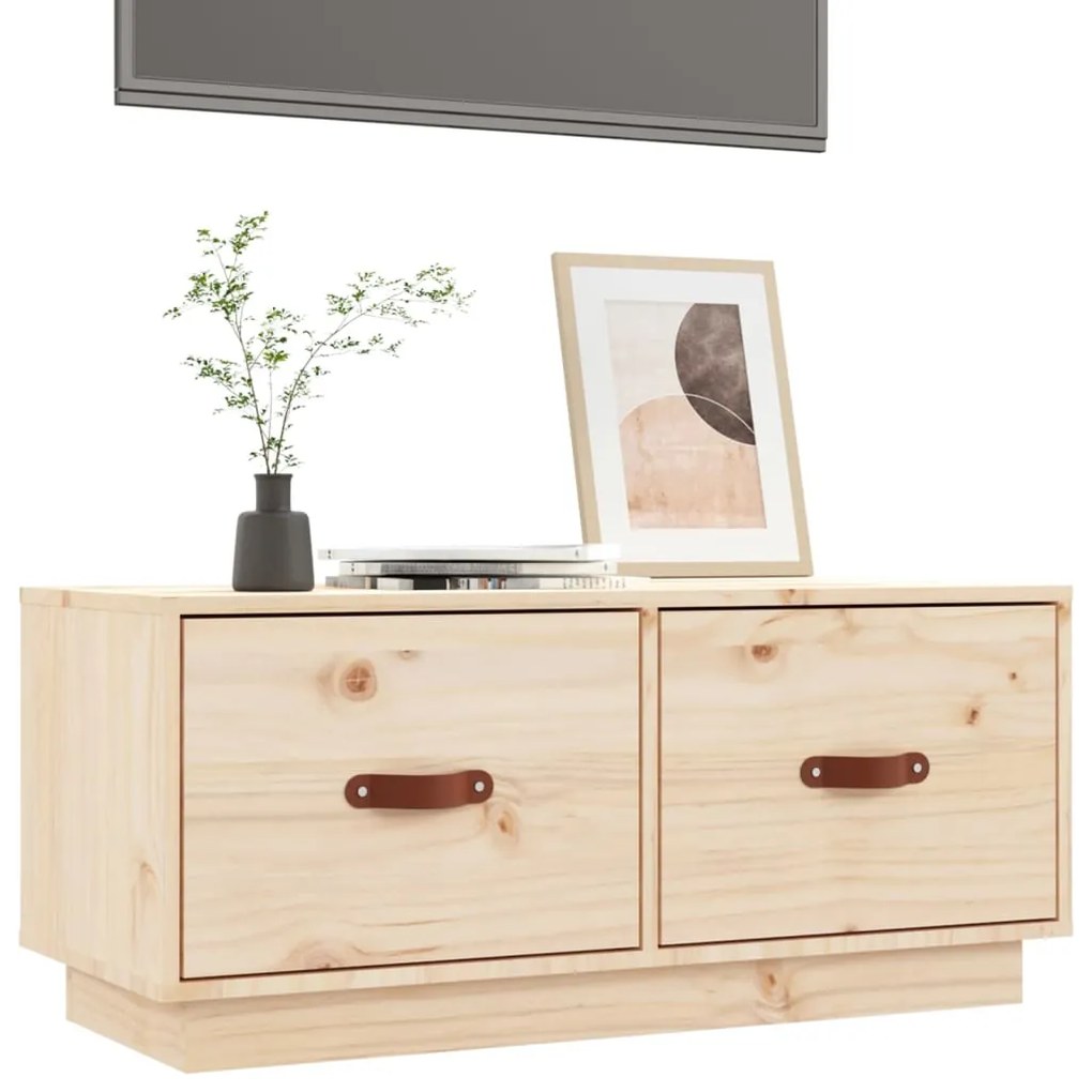 Móvel de TV 80x34x35 cm madeira de pinho maciça