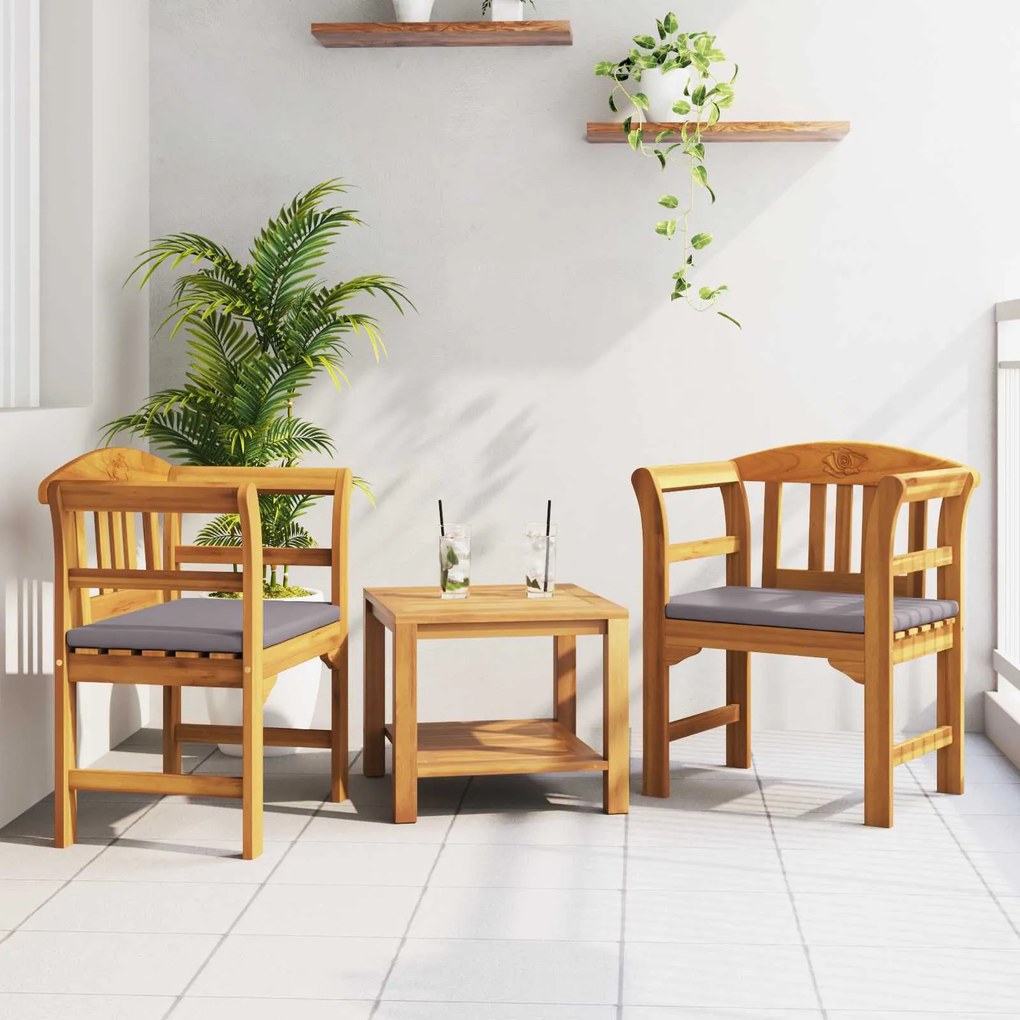 vidaXL banco Acabamento com Óleo Natural 68,5 x 46 x 82,5 cm