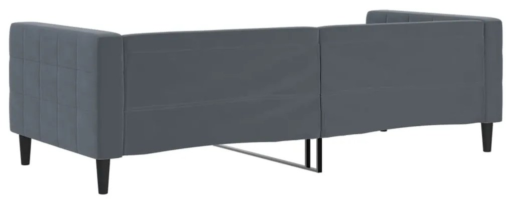 Sofá-cama 90x200 cm veludo cinzento-escuro