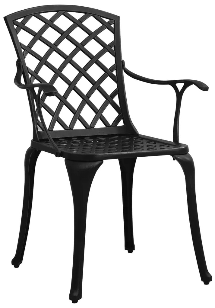 3 pcs conjunto de bistrô alumínio fundido preto
