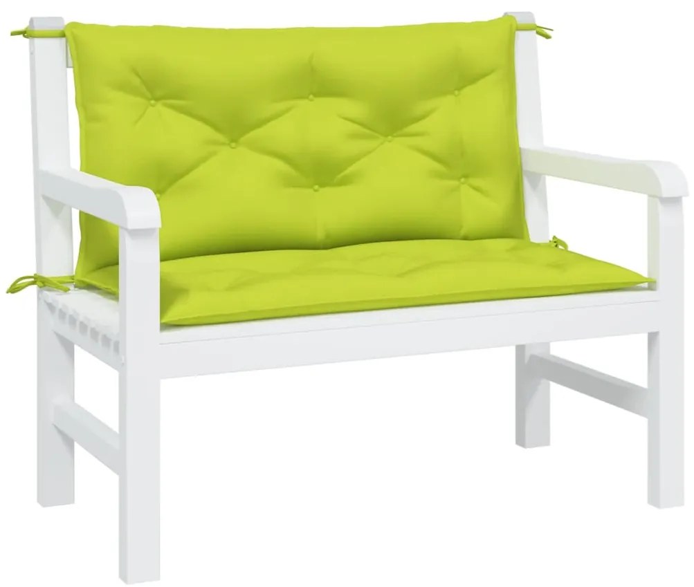Almofadões banco jardim 2 pcs tecido oxford verde brilhante