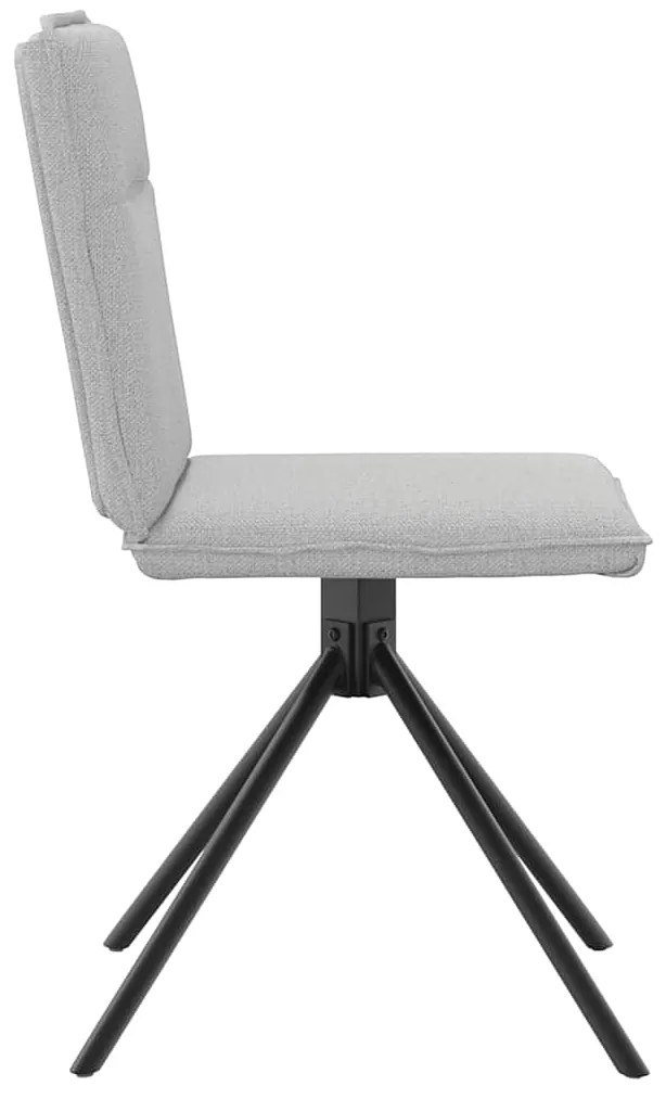 Cadeiras de jantar 2 pcs tecido cinza nuvem