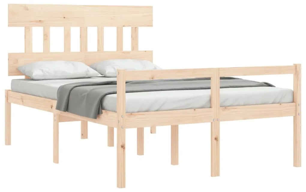 Cama de casal para idosos com cabeceira madeira maciça