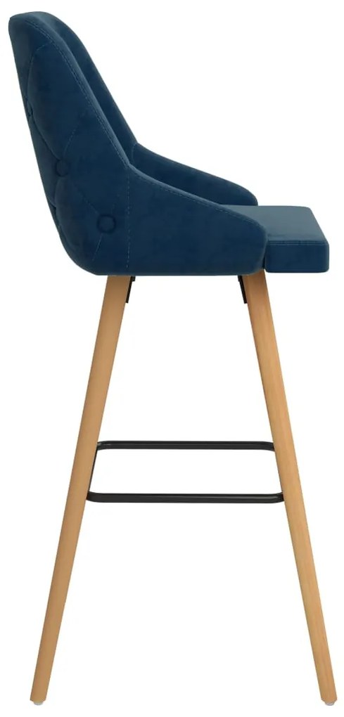 Bancos de bar 2 pcs veludo azul