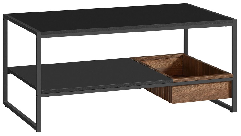 Mesa de centro com design moderno e elegante. | VASAGLE | 100 x 55 x 45 cm | LCT819B43.