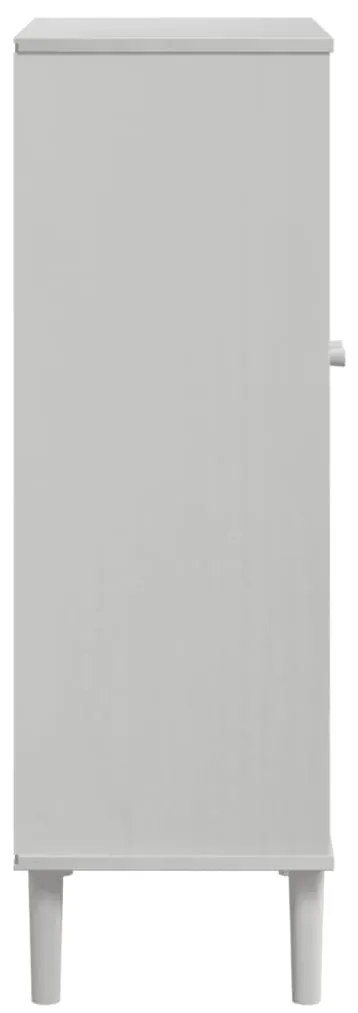 Sapateira SENJA aspeto vime 59,5x35x107cm madeira maciça branco