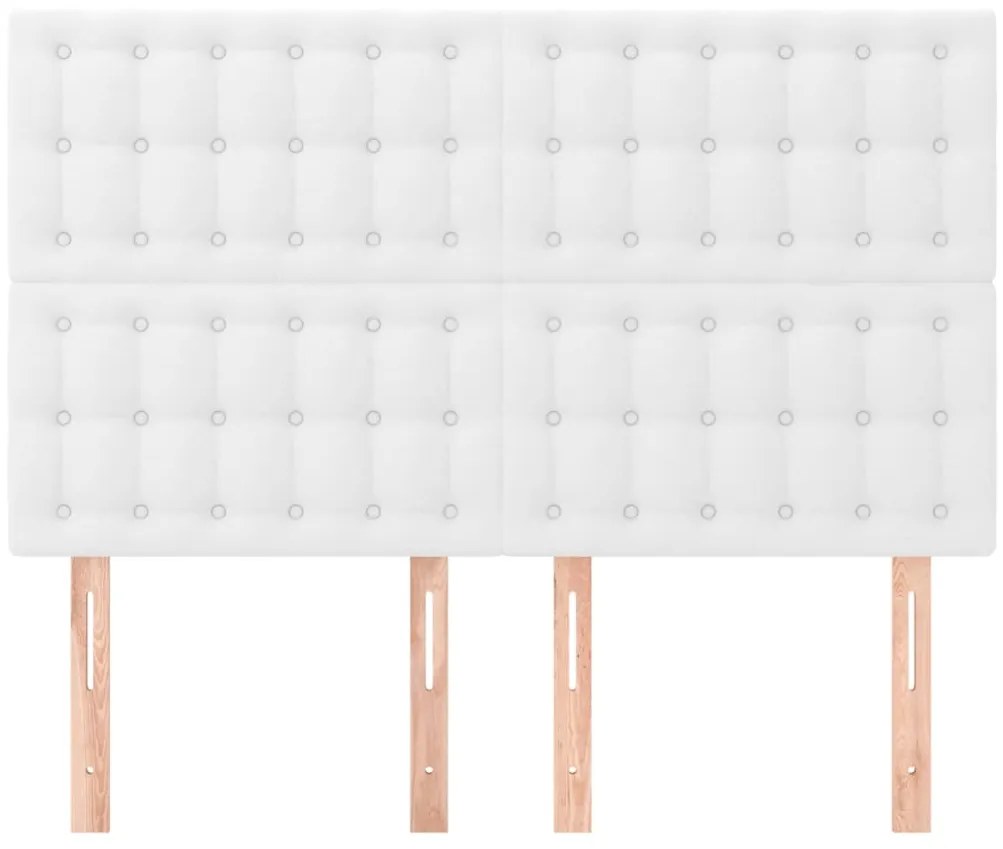 Cabeceira de cama 4 pcs couro artificial 72x5x78/88 cm branco