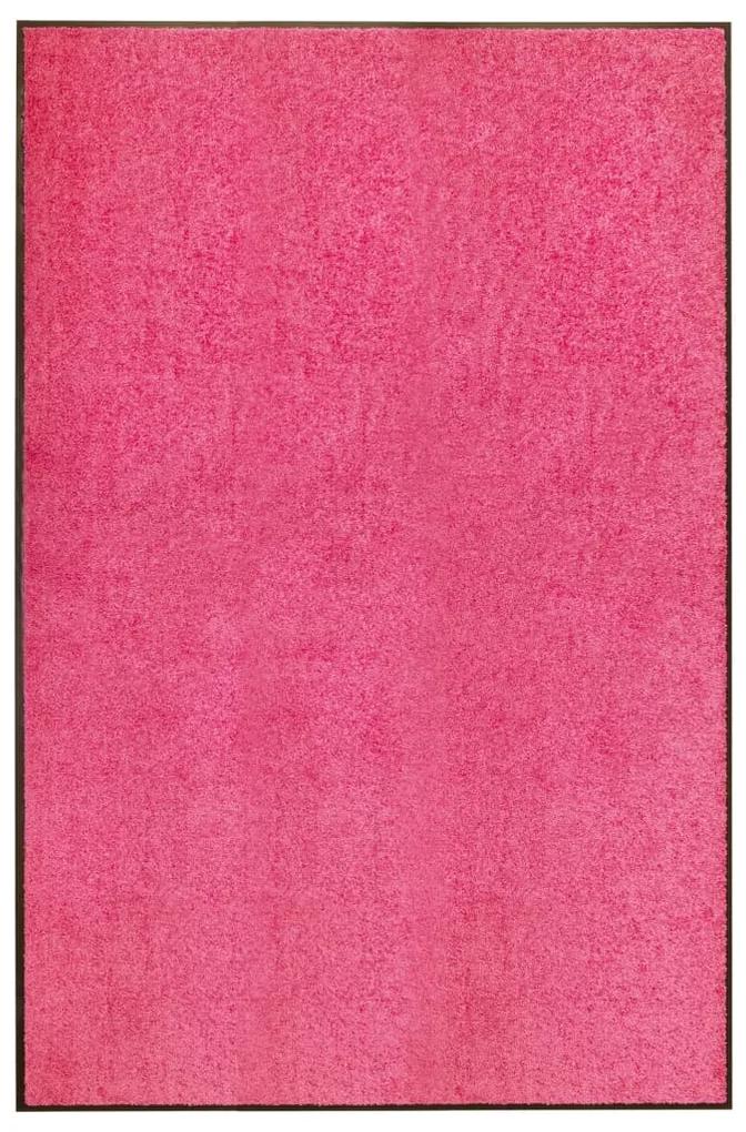 Tapete de porta lavável 120x180 cm rosa