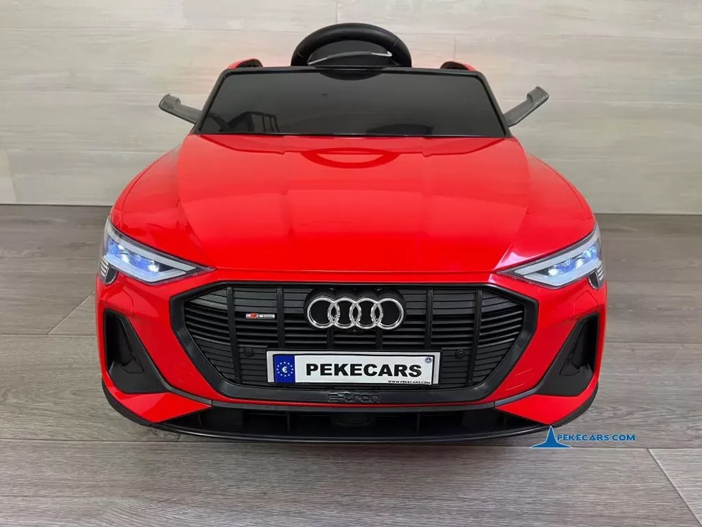 Carro eletrico crianças Audi E-TRON Quattro Sportback Ecrã MP4 12V 2.4G Vermelho