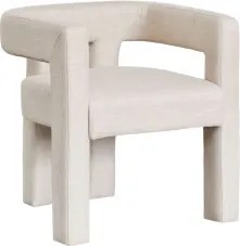 Poltrona Estofada Liara Tecido Creme Bege - Sklum