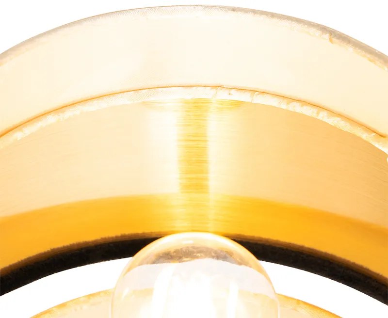 Candeeiro de mesa moderno preto com dourado - Elif Moderno