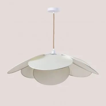 Lâmpada De Teto Suspensa Em Algodão Okai Style Branco Quebrado & Ø87 Cm - Sklum